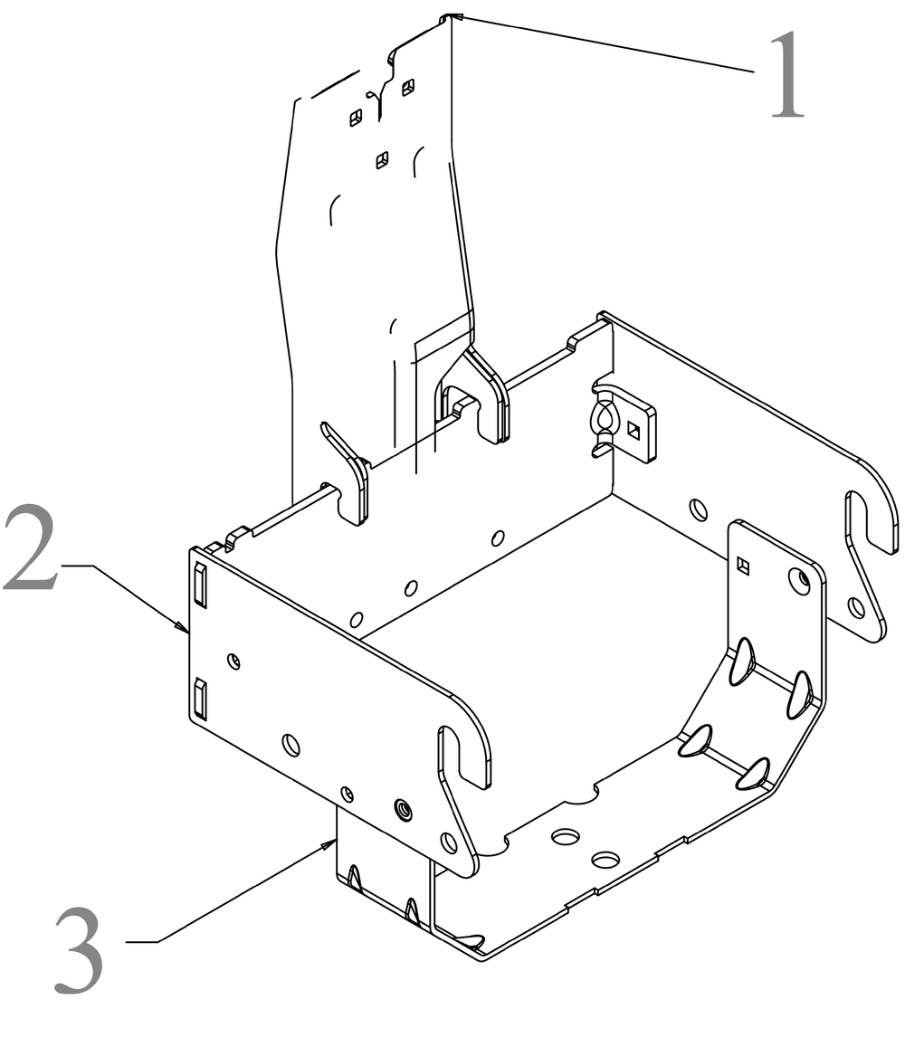 Brackets Diagram and Parts List for 19B30031100 42-46-Inch Cub Cadet Lawn Tractor